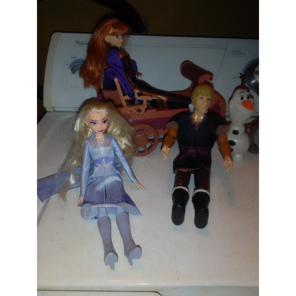 Elsa, Anna,  Kristoff,  Sven (TY Plush), Olaf Disney Sledding Adventure - Frozen - Picture 6 of 9